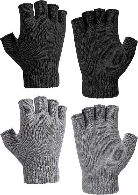 2 paires de gants mitaines femme hiver