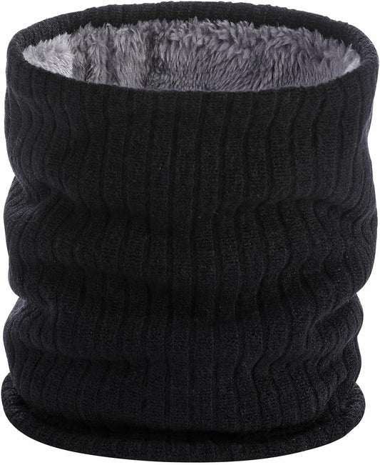 Cache-cou garçon – Écharpe tubulaire tricot et polaire chaude hiver
