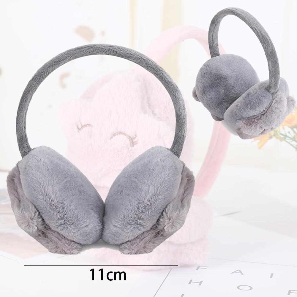 Cache-oreilles en peluche  fillette