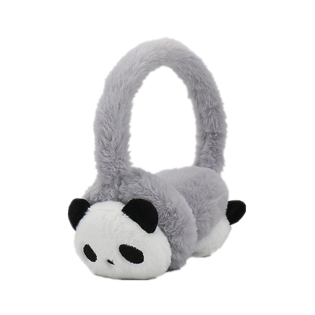 Cache-oreilles panda enfant gris
