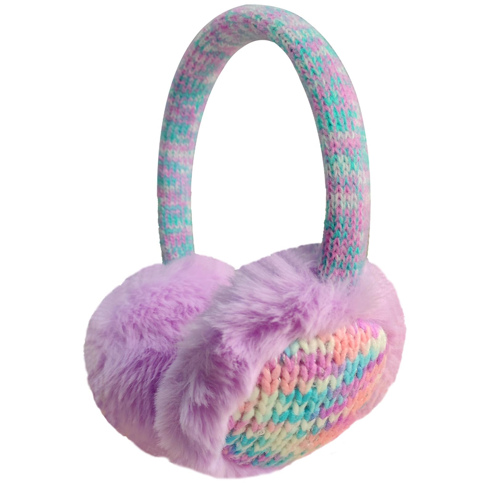 Cache-oreilles pour filles et femmes - En peluche moelleuse  violet