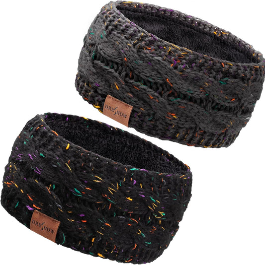 Cache oreille tricot femme – Bandeau chaud doublé polaire