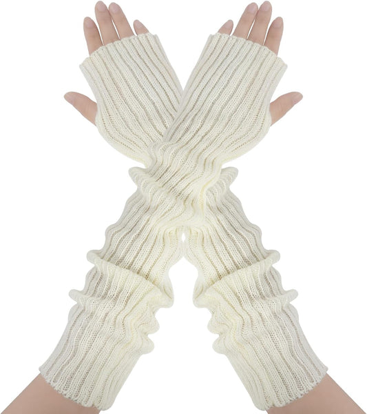 Mitaines blanches longues blanches