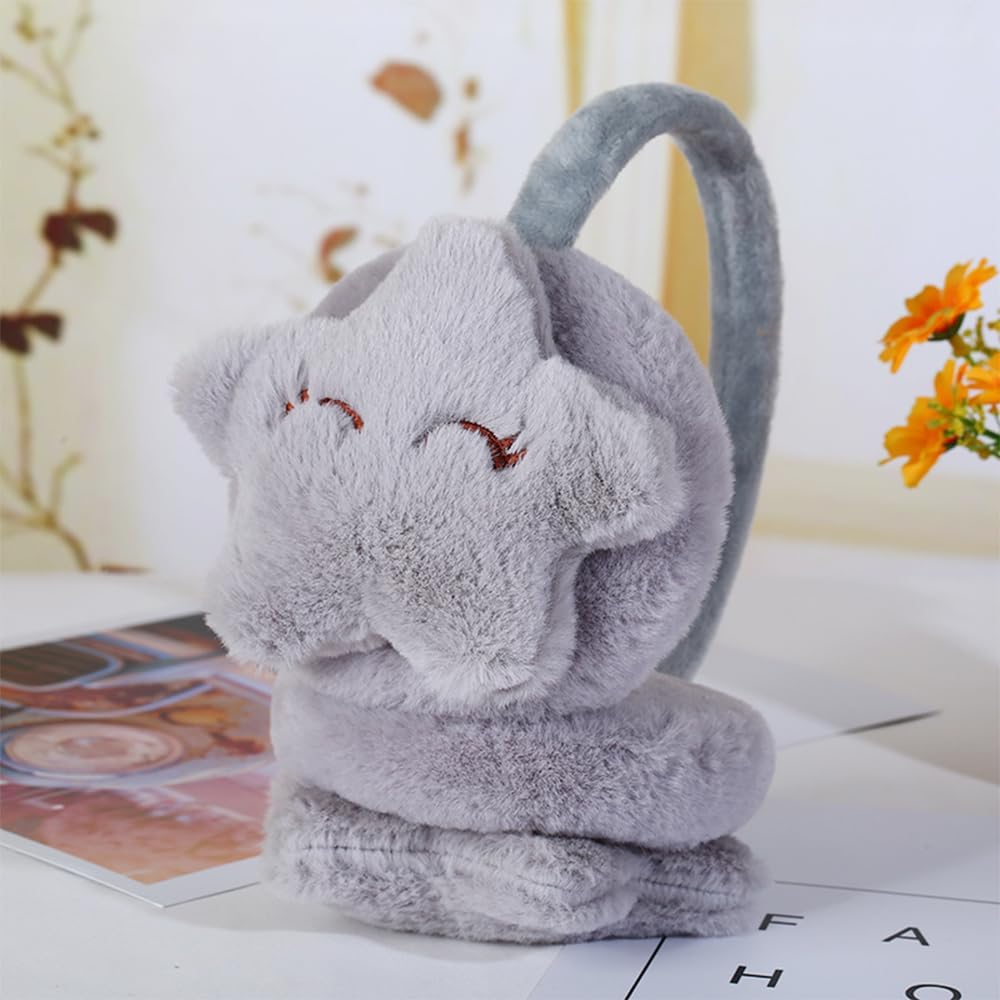 cache oreille fillette gris