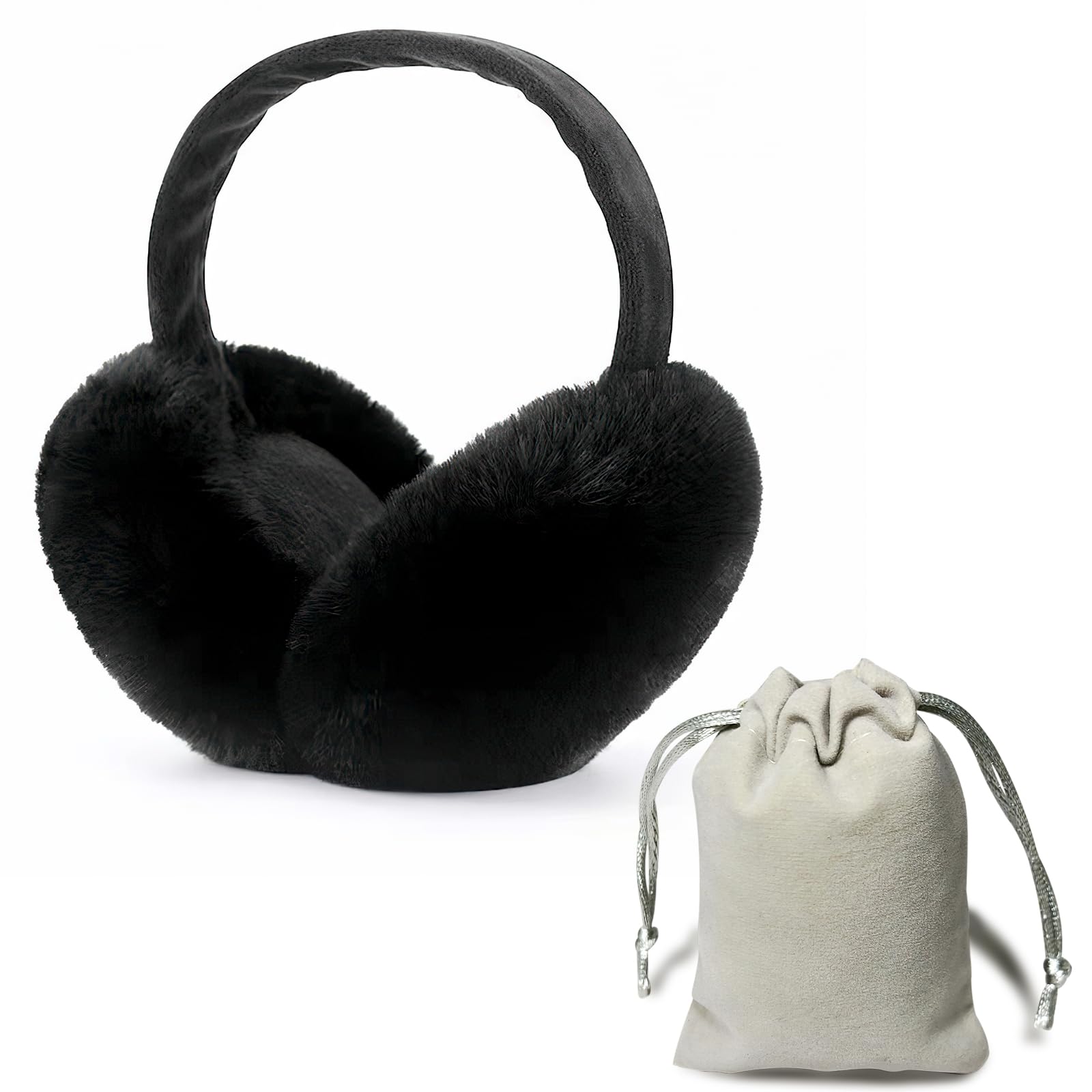 cache oreille hiver femme noir