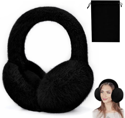 cache oreille noir femme