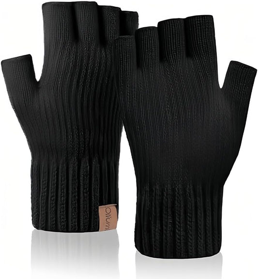 mitaines en laine noires