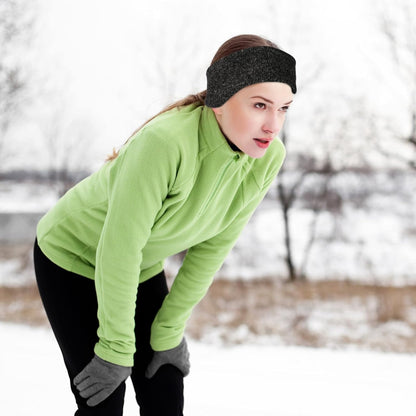 Cache Oreilles Hiver, Élastiques Bandeau Anti-Transpiration Bandeau Cache-Oreilles de Course Bandeaux de Sport Thermique d'hiver en Tricot Doux pour Hommes et Femmes par Temps Froid