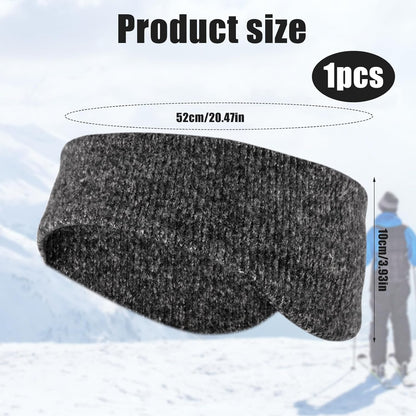 Cache Oreilles Hiver, Élastiques Bandeau Anti-Transpiration Bandeau Cache-Oreilles de Course Bandeaux de Sport Thermique d'hiver en Tricot Doux pour Hommes et Femmes par Temps Froid