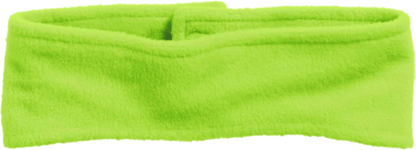 Bandeau cache-oreilles bébé en polaire – Ajustable et doux vert