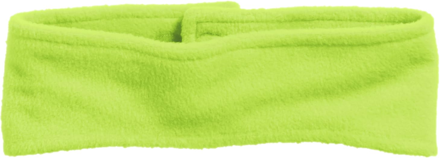 Bandeau cache-oreilles bébé en polaire – Ajustable et doux vert
