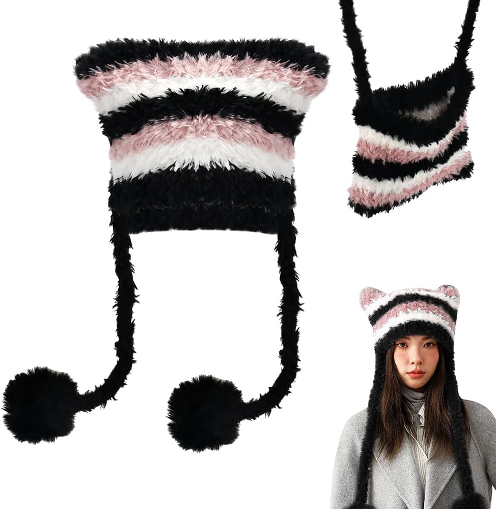 Bonnet cache-oreilles crochet 