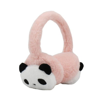 Cache-oreilles panda enfant rose