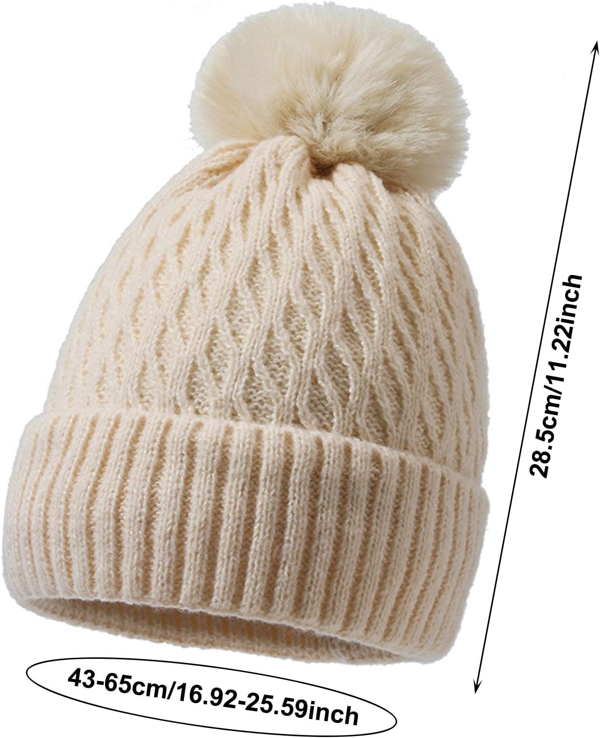 bonnet beige femme dimension