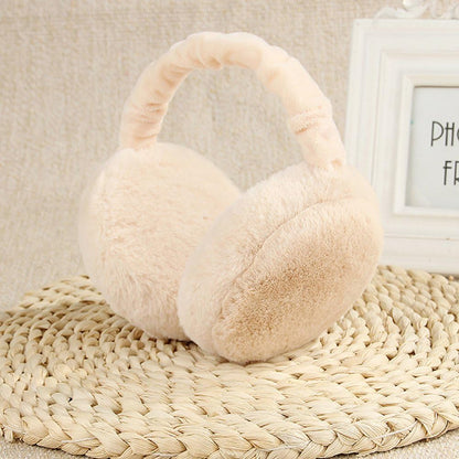 cache oreille beige hiver